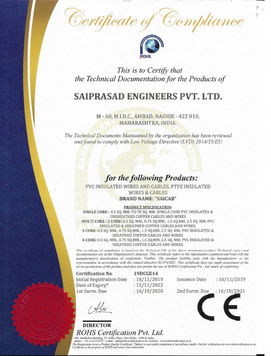 Saicab Wires & Cables - Saiprasad Engineers Pvt. Ltd.